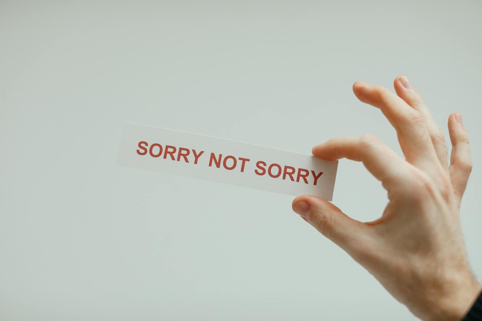Apologies Are For Other People, Not For You